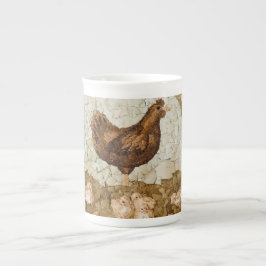 Chicken Farmyard Bone China Mug Prozellantasse