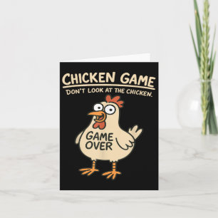 Chicken Game nicht schauen Blick auf das Hühnchen Karte
