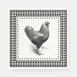 Chicken Gingham Serviette