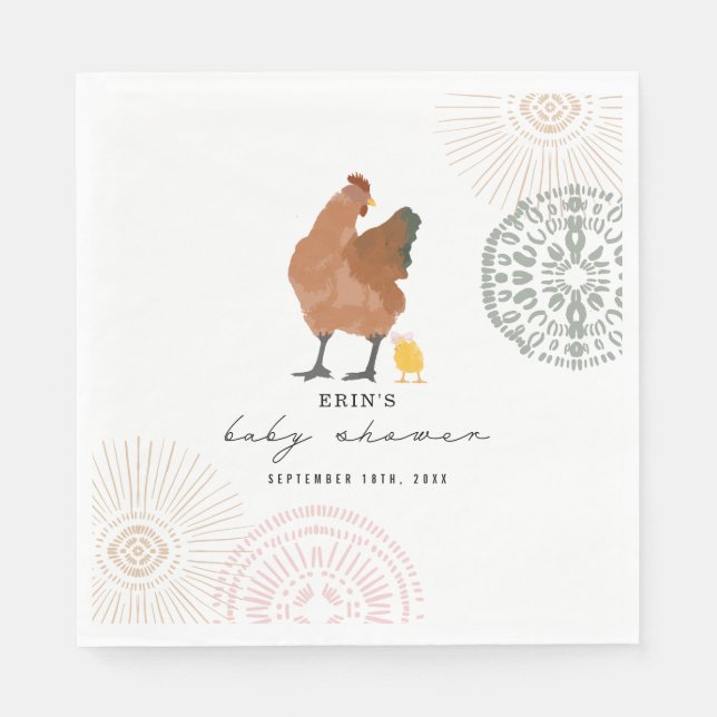 Chicken Girl Baby Duschkick Serviette (Vorderseite)