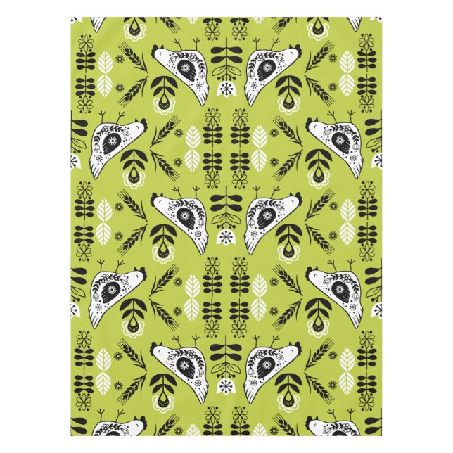 Chicken Hen Folk Tischdecke (Vorderseite)