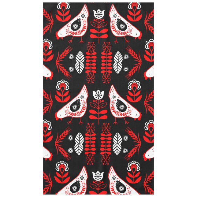 Chicken Hen Folk Tischdecke (Vorderseite)