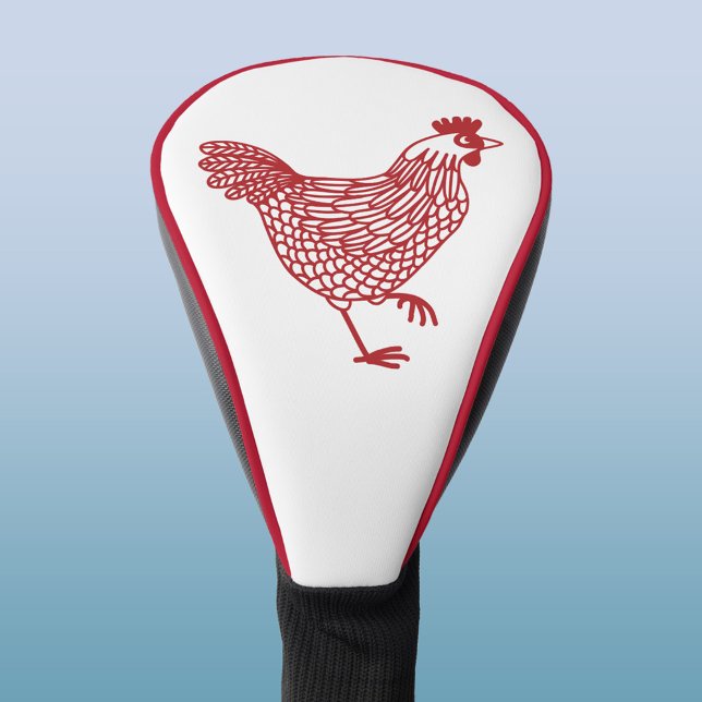 Chicken Hen Golf Headcover (Chicken hen poultry golf head cover)