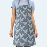 Chicken Hen Poultry Schürze<br><div class="desc">Eine staubige, blau-graue und weiße Hühnergestaltung für Hühner- und Geflügelliebhaber, Bauer, Kleinhalter und Hühnerflüster. Originelle Kunst von Nic Squirrell.</div>
