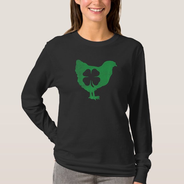 Chicken Hen St Patrick S Day Kleeblatt C Irish T-Shirt (Vorderseite)