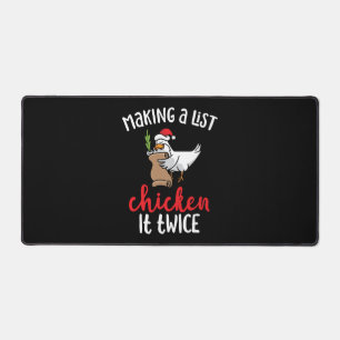Chicken It zweimal Funny Chicken Weihnachtsdesign Schreibtischunterlage