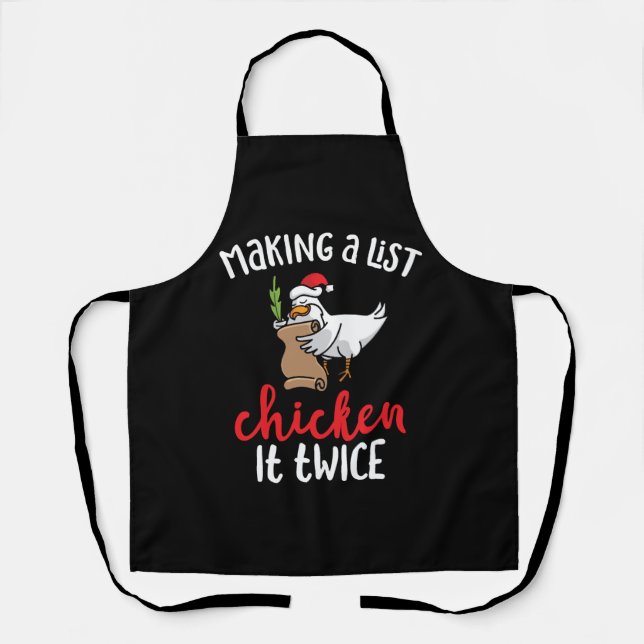Chicken It zweimal Funny Chicken Weihnachtsdesign Schürze (Vorderseite)