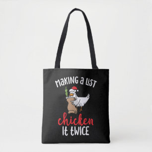 Chicken It zweimal Funny Chicken Weihnachtsdesign Tasche