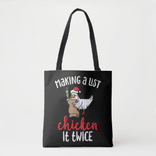 Chicken It zweimal Funny Chicken Weihnachtsdesign Tasche
