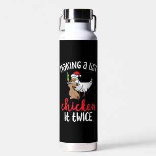 Chicken It zweimal Funny Chicken Weihnachtsdesign Trinkflasche