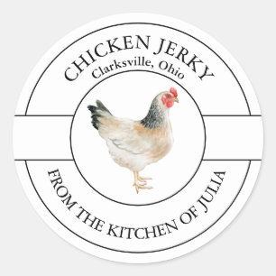 Chicken Jerky Label Runder Aufkleber