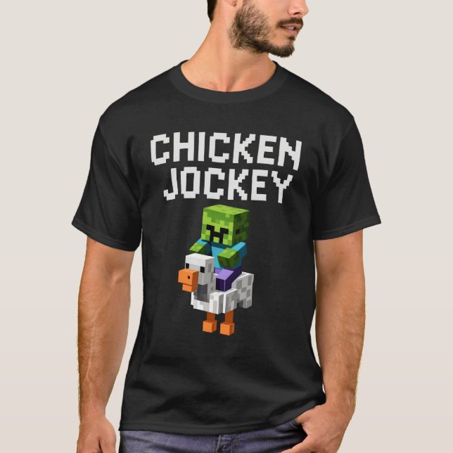 Chicken Jockey Funny Meme T-Shirt (Vorderseite)