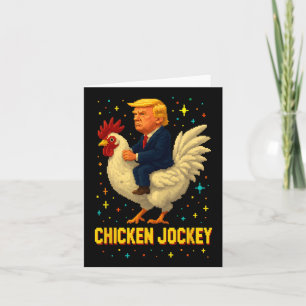 Chicken Jockey Trump Funny Meme 2 Karte