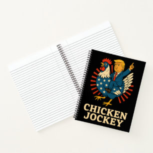 Chicken Jockey Trump Funny Meme Notizbuch