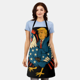 Chicken Jockey Trump Funny Meme Schürze