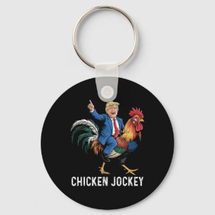 Chicken Jockey Trump Funny Meme Surreal Spaß T-Shi Schlüsselanhänger