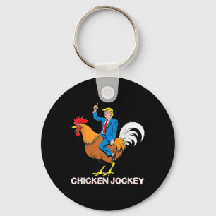 Chicken Jockey Trump Funny Meme Surreal Spaß T-Shi Schlüsselanhänger