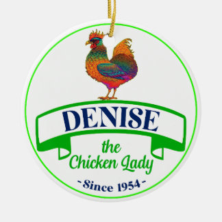 Chicken Lady Keramik Ornament