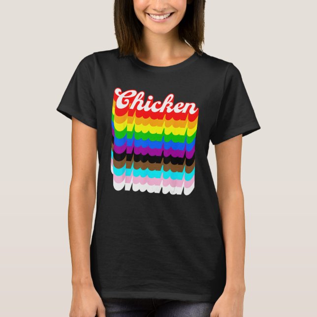 Chicken LGBTQ pride rainbow T-Shirt (Vorderseite)