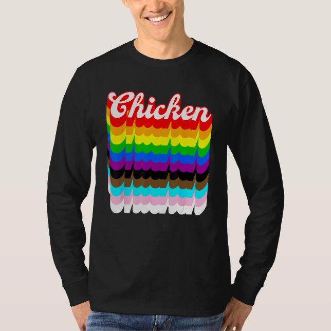 Chicken LGBTQ pride rainbow T-Shirt (Vorderseite)