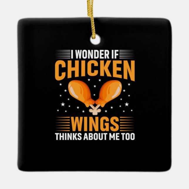 Chicken Lover | Chicken Wing Keramikornament (Vorderseite)