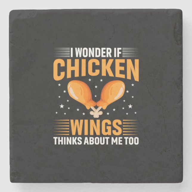 Chicken Lover | Chicken Wing Steinuntersetzer (Vorderseite)