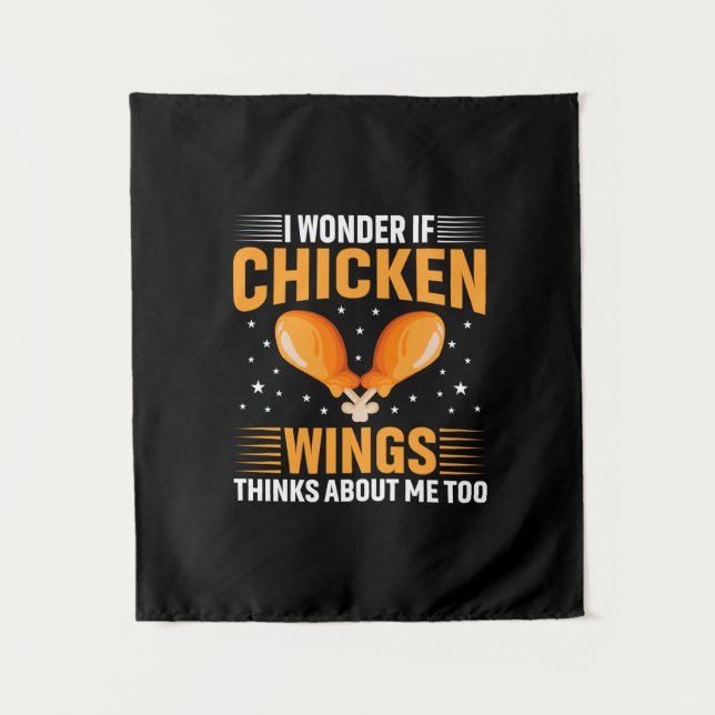 Chicken Lover | Chicken Wing Wandteppich (Vorderseite)