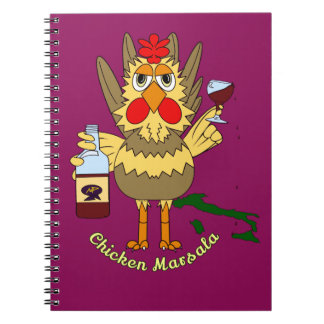 Chicken Marsala ~ Funny Chicken Notizblock