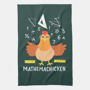 Chicken Math Gag Funny Mathemachicken Teacher Geschirrtuch