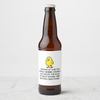 CHICKEN MOTIVES BIERFLASCHENETIKETT