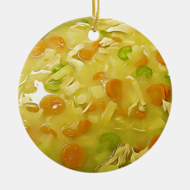 Chicken Noodle Soup Gag Geschenk Weihnachten Keramik Ornament (Vorne)