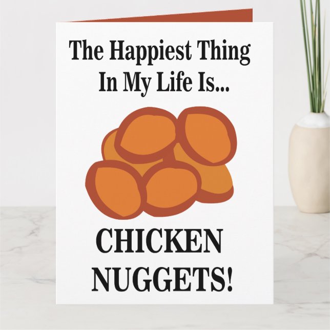 Chicken Nugget Fast Food Funny Chicken Nugget Karte (Vorderseite)