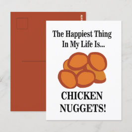 Chicken Nugget Fast Food Funny Chicken Nugget Postkarte