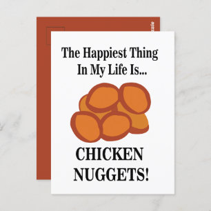 Chicken Nugget Fast Food Funny Chicken Nugget Postkarte