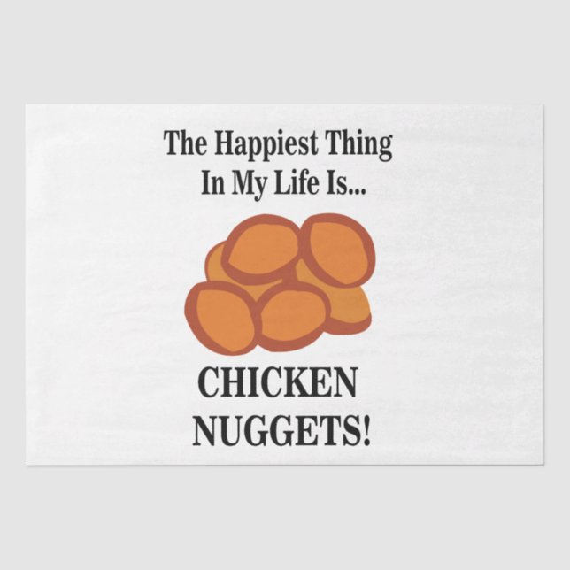 Chicken Nugget Fast Food Funny Chicken Nugget Seidenpapier (Vorderseite)