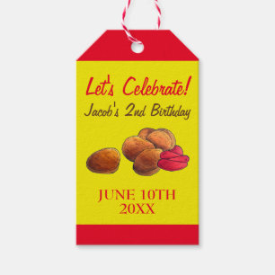 Chicken Nuggets Ketchup Junk Food Birthday Party Geschenkanhänger