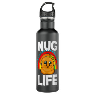 Chicken Nuggets Life Rainbow Funny Men Chicken Lov Edelstahlflasche
