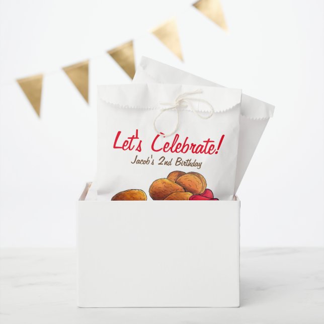 Chicken Nuggets mit Ketchup Junk Fast Food Feinsch Geschenktütchen (Party)