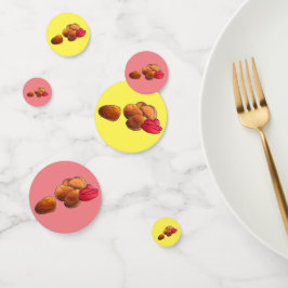 Chicken Nuggets mit Ketchup Junk Food Feinschmecke Konfetti