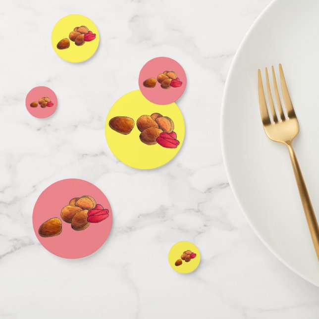 Chicken Nuggets mit Ketchup Junk Food Feinschmecke Konfetti (Gruppe)