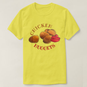 Chicken Nuggets mit Ketchup Junk Food Feinschmecke T-Shirt