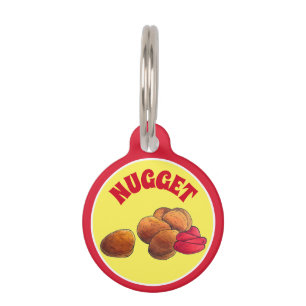 Chicken Nuggets mit Ketchup Junk Food Foodie Haustiermarke