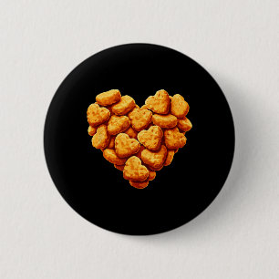 Chicken Nuggets sind mein Valentinsherz Lustiger V Button