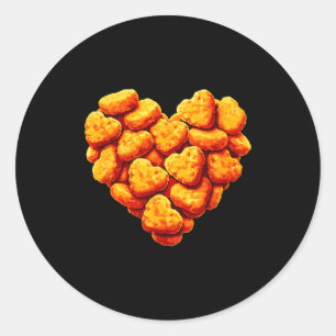 Chicken Nuggets sind mein Valentinsherz Lustiger V Runder Aufkleber