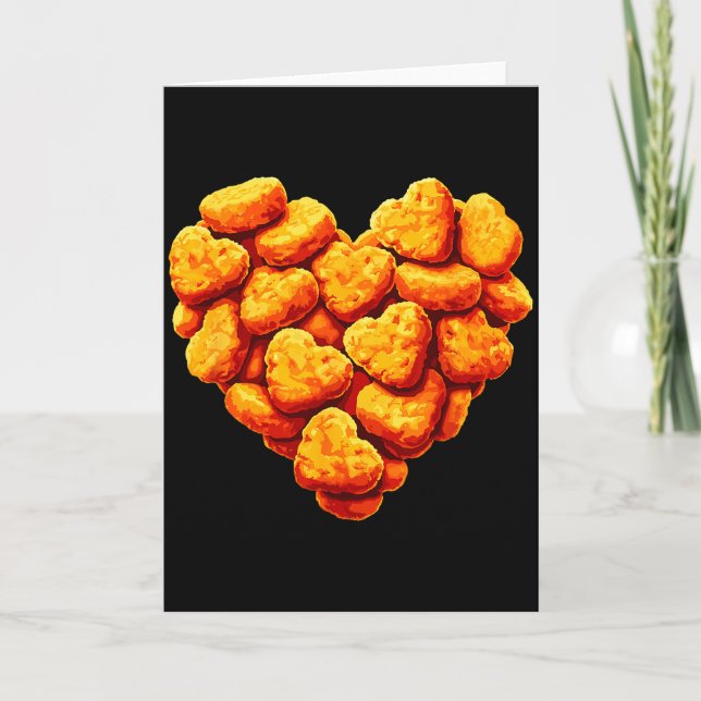 Chicken Nuggets sind mein Valentinsherz Lustiges V Karte (Vorderseite)