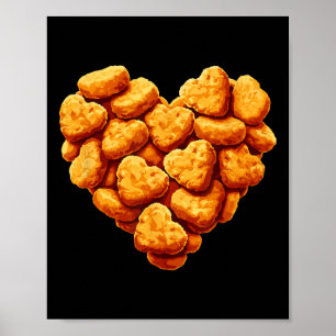 Chicken Nuggets sind mein Valentinsherz Lustiges V Poster