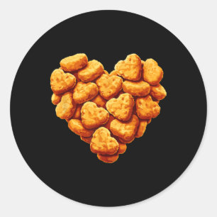 Chicken Nuggets sind mein Valentinsherz Lustiges V Runder Aufkleber