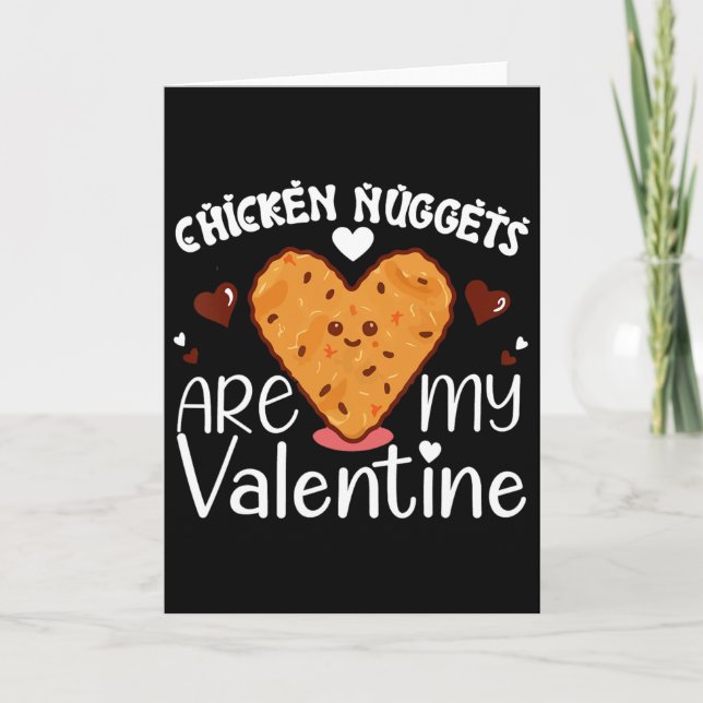 Chicken Nuggets sind mein Valentinstag Lustige Chi Karte (Vorderseite)
