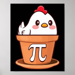 Chicken Pi Funny Pi Day Math Lover Teacher Graphic Poster