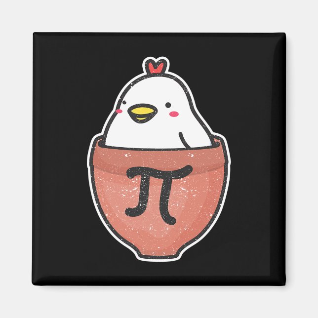 Chicken Pot Pi Day Funny Mathematik Lehrer Mathema Magnet (Vorne)